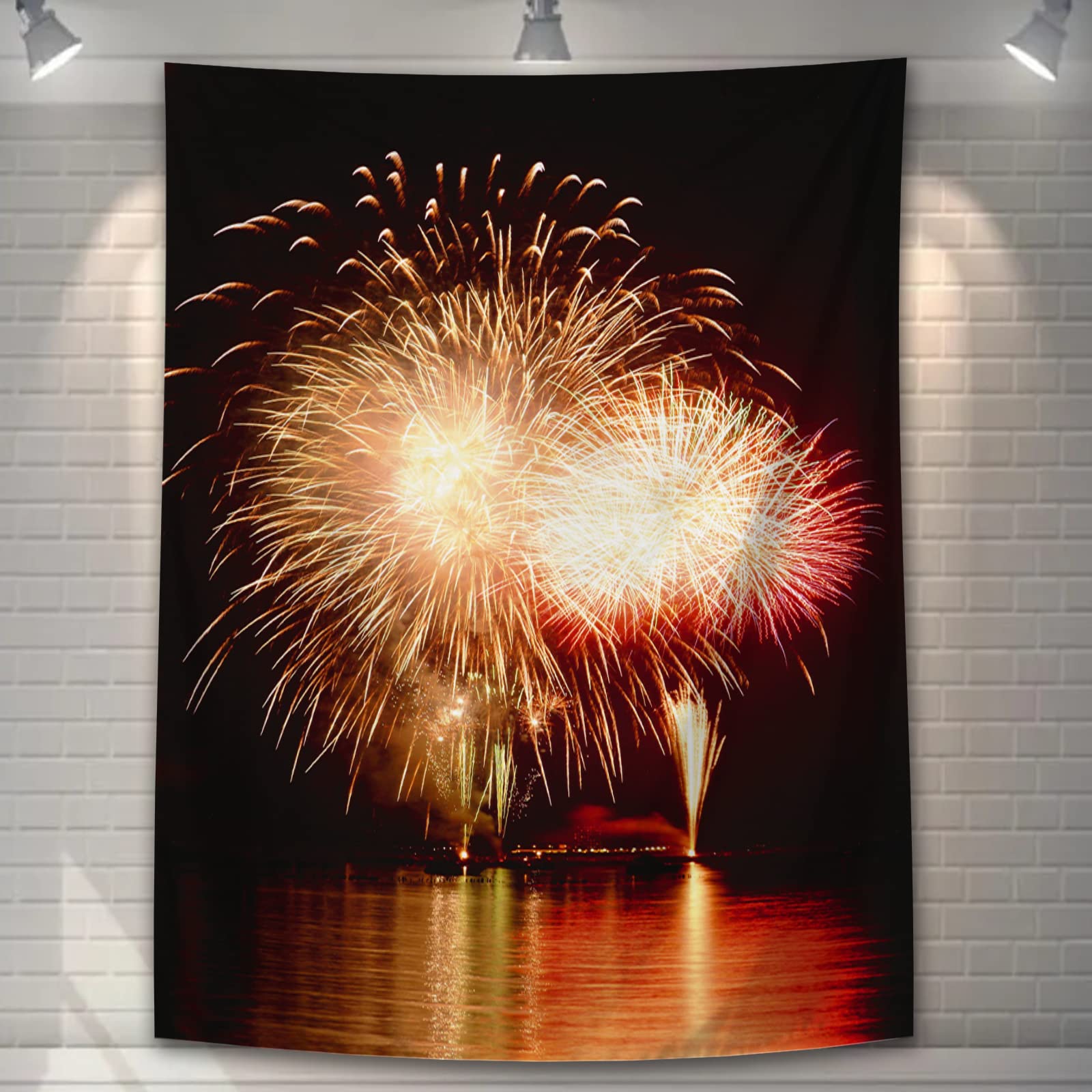 花火柄 タペストリー Amazon.co.jp: U-SITU タペストリー 花火 花火大会 夏 浴衣 夜空